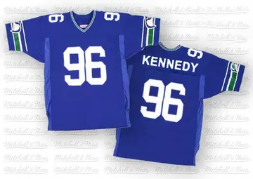 Blue Men's Cortez Kennedy Seattle Seahawks Authentic Mitchell And Ness Hall of Fame 2012 Throwback Jersey