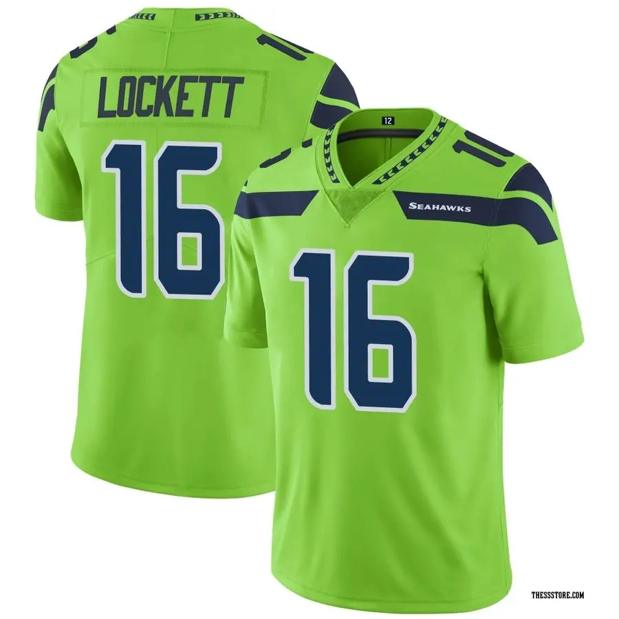 Green Men's Tyler Lockett Seattle Seahawks Limited Color Rush Neon Jersey