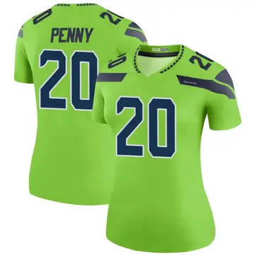 Green Women's Rashaad Penny Seattle Seahawks Legend Color Rush Neon Jersey