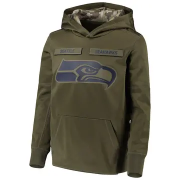 Seattle Seahawks Hoodie 2020 Salute to Service Sideline Therma Pullover Coat 