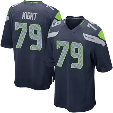 Navy Men's Amari Kight Seattle Seahawks Game Team Color Jersey