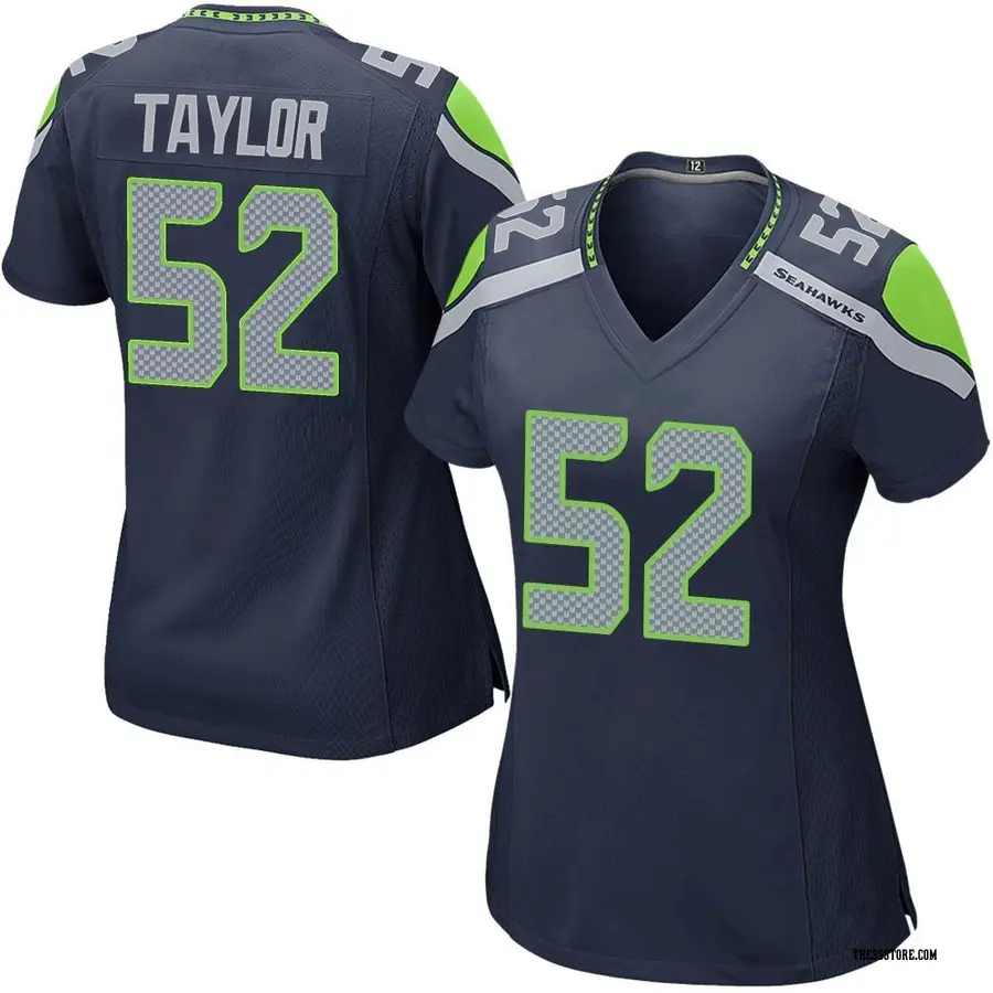 Navy Women's Darrell Taylor Seattle Seahawks Game Team Color Jersey