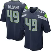 Navy Youth DeShon Williams Seattle Seahawks Game Team Color Jersey
