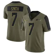 Olive Men's Geno Smith Seattle Seahawks Limited 2021 Salute To Service Jersey