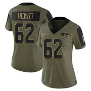 Olive Women's Jarrod Hewitt Seattle Seahawks Limited 2021 Salute To Service Jersey