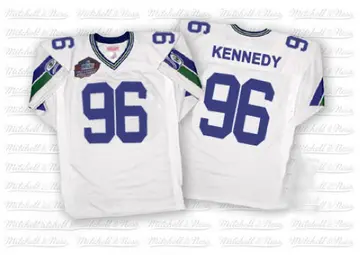 White Men's Cortez Kennedy Seattle Seahawks Authentic Mitchell And Ness Hall of Fame 2012 Throwback Jersey